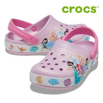 크록스 아동 샌들 44- 207076-6GD Kids Crocs Fun Lab Disney Princess Lights Clog Ballerina Pink
