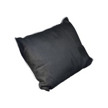 You Che Bang 자동차 가죽 허리쿠션, 1개, 블랙