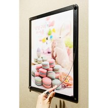 A4 흑색 세로 사무실 안내판 자석프레임 방등 집꾸미기 인테리어 조명 주방 거실 형광등 가판 리폼