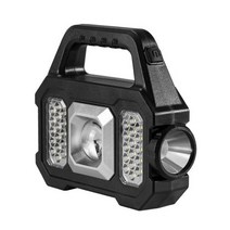 태양광 USB 충전 2 in 1 휴대용 비상 손전등 6 기어 방수 플래시라이트 500lm 가정용 램프, [03] LED
