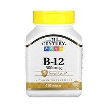21센추리 사이아 노코발라민 시아 비타민 B12 500mcg 수용성 코발라민 비타민비, 1개, 250정
