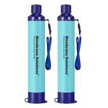 wakiwaki 아웃do Water 필터 휴대용 정수기 Filtrati온 raw Emergency Survival G귀, 2 Pack Portable Water Filter S