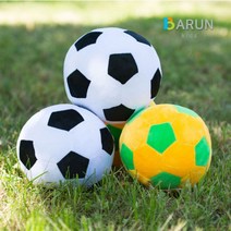 바른키즈 실내 축구공 / 솜털공 유아체육 안전공, 흰검