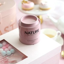 에버라인 찻잎 사탕 커피 보관 깡통 틴케이스 캔들 용기, 핑크