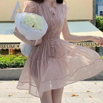 이블로우 / 로맨틱 로즈핑크 프릴 원피스