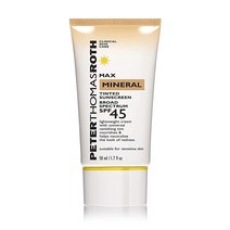 피터토마스로스 Peter Thomas Roth | 맥스 미네랄 틴트 자외선 차단 광범위 스펙트럼 SPF 45 SPF가 있는 모이스처라이저 민감한 피부를 위한 방수 차단제 50m