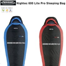 페리노 나이트텍 600 Lite Pro 3계절 침낭 캠핑 등산 리퍼브, 레드