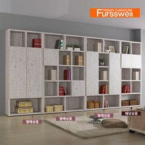 퍼스웰 엔틱하우스 3R 1단도어5단책장(YB_059), 색상:아카시아