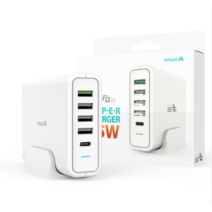 밸류엠 USB PD 파워 멀티 고속 충전기 75W, 1개