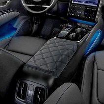 SXCY 2023 2022 현대 투싼 산타 크루즈에 적합 팔걸이 커버 NX4에 센터 콘솔 가죽 패드 박스 NX4 Ac. 액세서리 [미국 직배송], Black Cover Pad