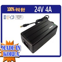 DC 24V 4A / 3.75A /3A 아답터 각종 모니터 TV 소형가전 조명등 다용도 호환 제품 플러그 규격 외경 내경(5.5mmX2.5mm), 1개