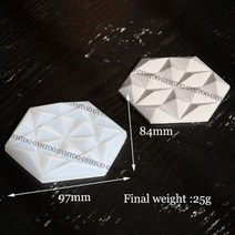 콘트 실리콘 벽 타일 몰드 테라조 타일 몰드 육각 벽 패널 몰드 미니 벽 석고 몰드, Hex small_4