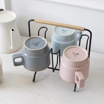 긴컵 롱머그잔용 카페용 손잡이 컵걸이 찻잔거치대 머그컵정리대 컵정리, 아이보리