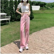 청바지새로운 봄/가을 젊은 여성 패션 캐주얼 느슨한 면화 넥타이 염료 다리 청바지