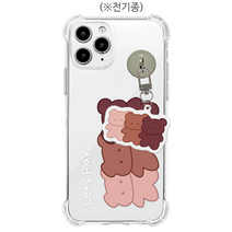(터치펜증정) 귀여운 디자인 아이폰 갤럭시 곰도리 아크릴 키링 케이스