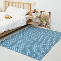 블루 화장대 헤링본 모던하우스 카페트 어린이 아기방 70x200cm