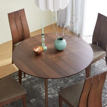 베스트리빙 [리퍼상품] 6인까지 사용가능한 접이식 확장형 트렌스포머 원목 식탁 테이블(단품), 월넛