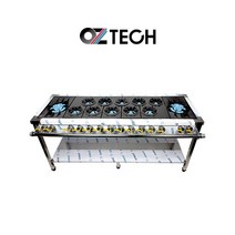 오즈테크 업소용 가스렌지 1800 양타 간택기 친환경 세라믹 버너 LPG LNG 화구, LNG(도시가스), 1세대 세라믹화구, 최고급C타입-하이그로시