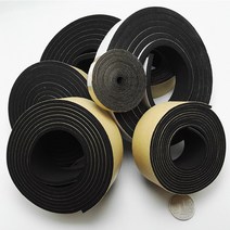 견고한 EPDM 네오프렌 자체 접착 테이프 절연 개스킷 도어 윈도우 씰 쿠션 2 5mm 10mm x 10 15 20 2m 검정, 01 Black_02 5mm_01 I_01 10mm