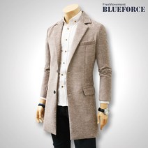 블루포스 남성용 게리칼 롱 자켓 슬림핏 남자 정장 코트 간절기 클래식 재킷