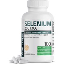 Bronson Selenium 200mcg 브론슨 셀레늄 100캡슐, 1개, 100정