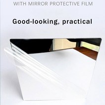 붙이는 거울 알리버트 유연한 비유리 플라스틱 타일 거울 벽 스티커 20x20cm 거실 욕실 홈 장식 32, 01 20 x 20cm