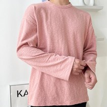 남성 봄 여름 슬래브 롱슬리브 티셔츠 평일 수학여행 원마일웨어 기본코디