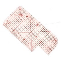 논슬립 아이론 시접자 10 x 20cm 빨간눈금