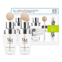 (1+1) 유멜 시그니처 벤트클립 카 디퓨저 20ml, 애플파인, 2개