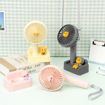 [카카오프렌즈] [1+1 구성] 릴렉싱 소파 휴대용 선풍기 (2개 SET), 선택1:라이언 / 선택2:라이언