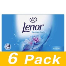 레노어 에이프릴 프레시 시트형 섬유유연제 34입 Lenor Aprilfrisch Trocknertucher 6개