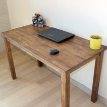 다인가구 삼나무 원목책상(도장티크) 컴퓨터책상 테이블 통다리 800 1000 1200 1400 1600 1800, 원목책상도장티크 1200