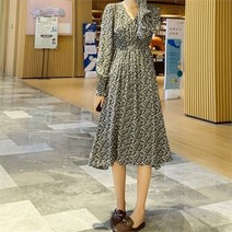 [리더스] 프릴 리본포인트 셔링 여자 꽃무늬 원피스 (9723150)