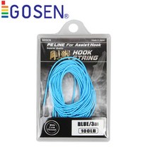고센 어시스트 PE라인 지깅쇼크 훅 스트링 블루 250LB, 250lb-4906365164561