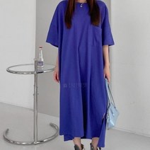 옷자락 [옷자락] 여자 빅 포켓 도비 코튼 3컬러 롱 원피스