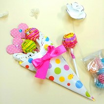 [종이종이] 종이접기패키지 사탕 선물 부케 만들기재료 세트, 5인세트