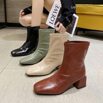 로우힐 미들부츠 발목 봄 워커부츠 힐 통굽 부티