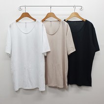 빅걸스토리 여성용 빅사이즈 레이나 부드러운 베이직 반팔 티셔츠