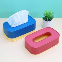 각티슈 냅킨 케이스 커버 자동높이조절, 파스텔 레드