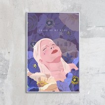 바보사랑 퍼플메이크업 중형메탈액자.꾸밈, 프레임/타입:올리브/4타입