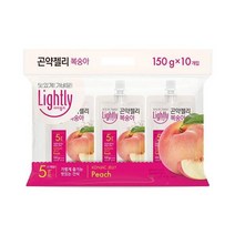 청정원 달달구리 라이틀리 곤약젤리 복숭아 간편식 쫀득쫀득 야식 150g 10개입 어른 회사간식, 15세트