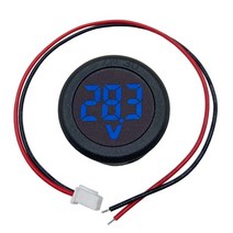 전기계량기 DC 5100V LED 디지털 디스플레이 라운드 2 선식 전압계 자동차 전압 전류 측정기 볼트 감지기 테스터 모니터 패널, [03] Blue