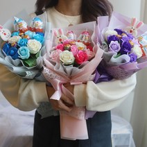 라봄플라워 킨더조이꽃다발 러블리 일반형, 러블리일반보라