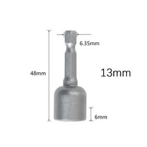 전기 육각 소켓 헤드 공압 드릴 스크루 드라이버 비트 내부 너트 렌치 자기 수공구, [01] 13mm