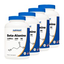 베타-알라닌 850mg 240캡슐 4병, 단품, 단품