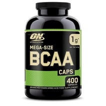 Optimum Nutrition Mega Size BCAA Amino Acids 옵티멈 뉴트리션 메가 사이즈 BCAA 400캡슐, 1개, 기본