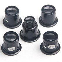 루페 루뻬3X 5X 10X15X 20X 보석상 눈 루페 루프 돋보기 단안 시계 제조 업체 수리 도구 5 가지 유형, 12 5Pcs