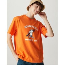 20SS 헤지스남성 HZTS0B962O2 [PHIZ]오렌지 피즈크루 빅로고 반팔티셔츠