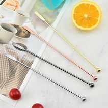 머들러 롱 티 스푼 커피 하이볼 칵테일 에이드 모히또 스타벅스머들러 4pcs 스테인레스 스틸 음료 믹서 바 교반 믹싱 스틱 퍼들러 국자 교반기 swizzle 스틱 바 액세서리