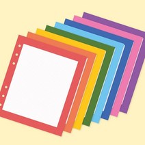 A6 6공 와이드 컬러 리필용 단품 다이어리 꾸미기 DIY 다꾸 원색 파스텔 노트 메모지, 01 컬러프레임